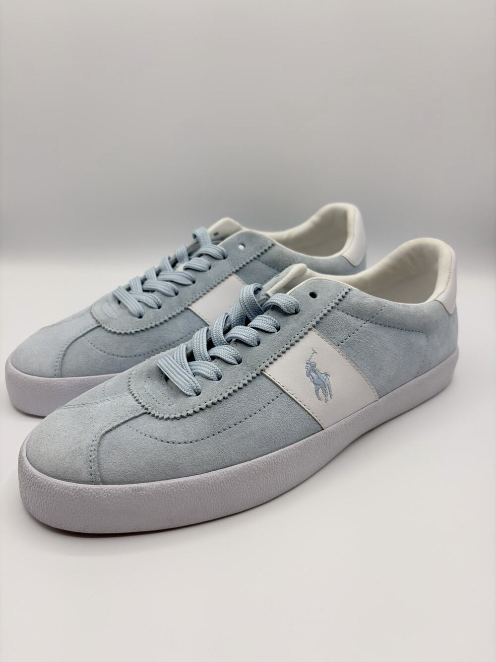 POLO RALPH LAUREN Court Vulc Snidel Leather-Suede Sneaker Mens Sz 9 RARE READ